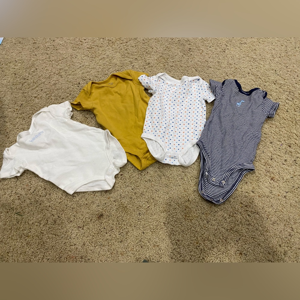 Circo Navy and White Striped Bodysuit-#53